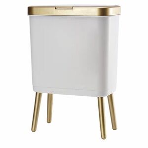 Procade Bathroom Trash Can with Lid, Plastic Garbage Can with Legs